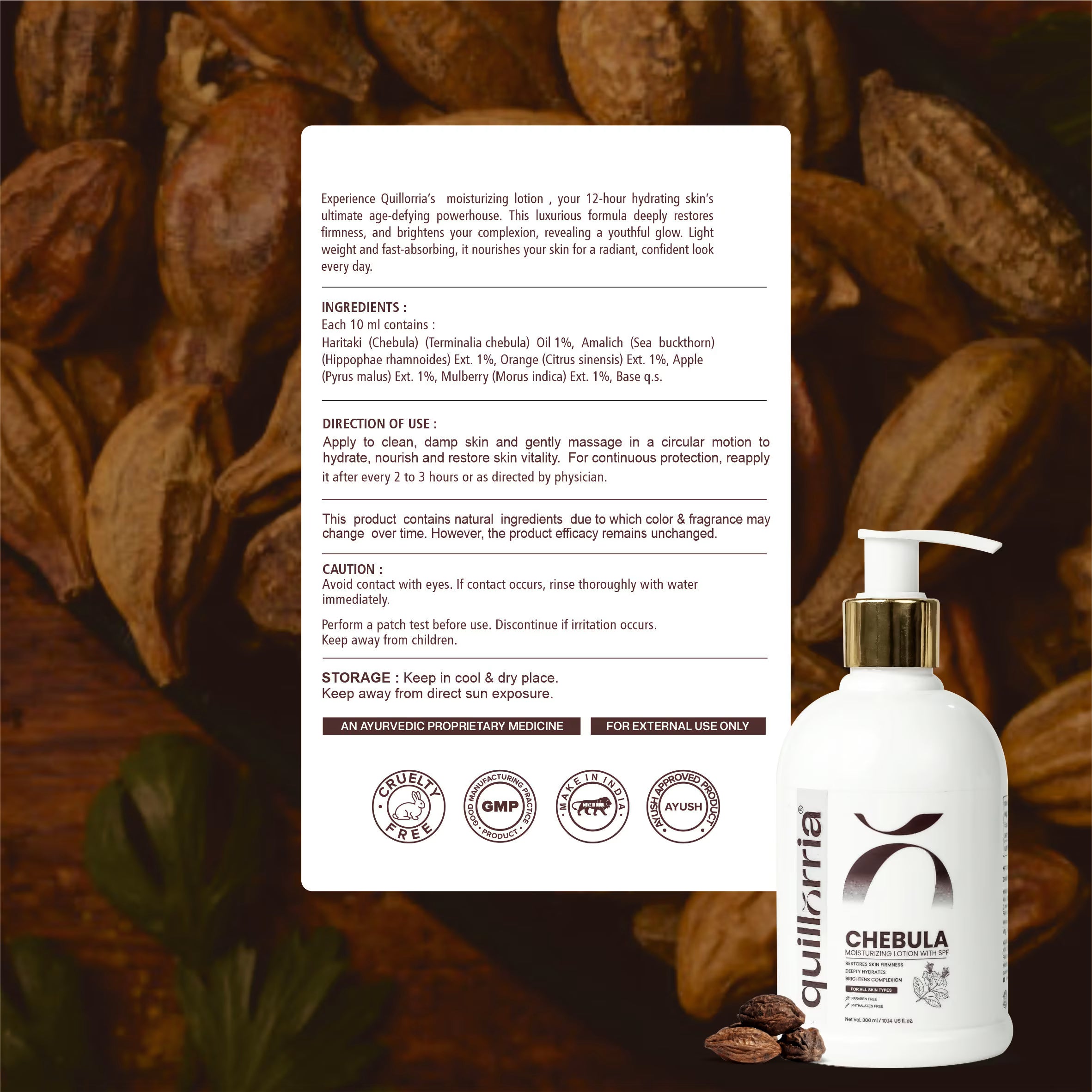 Chebula Moisturizing Lotion with SPF