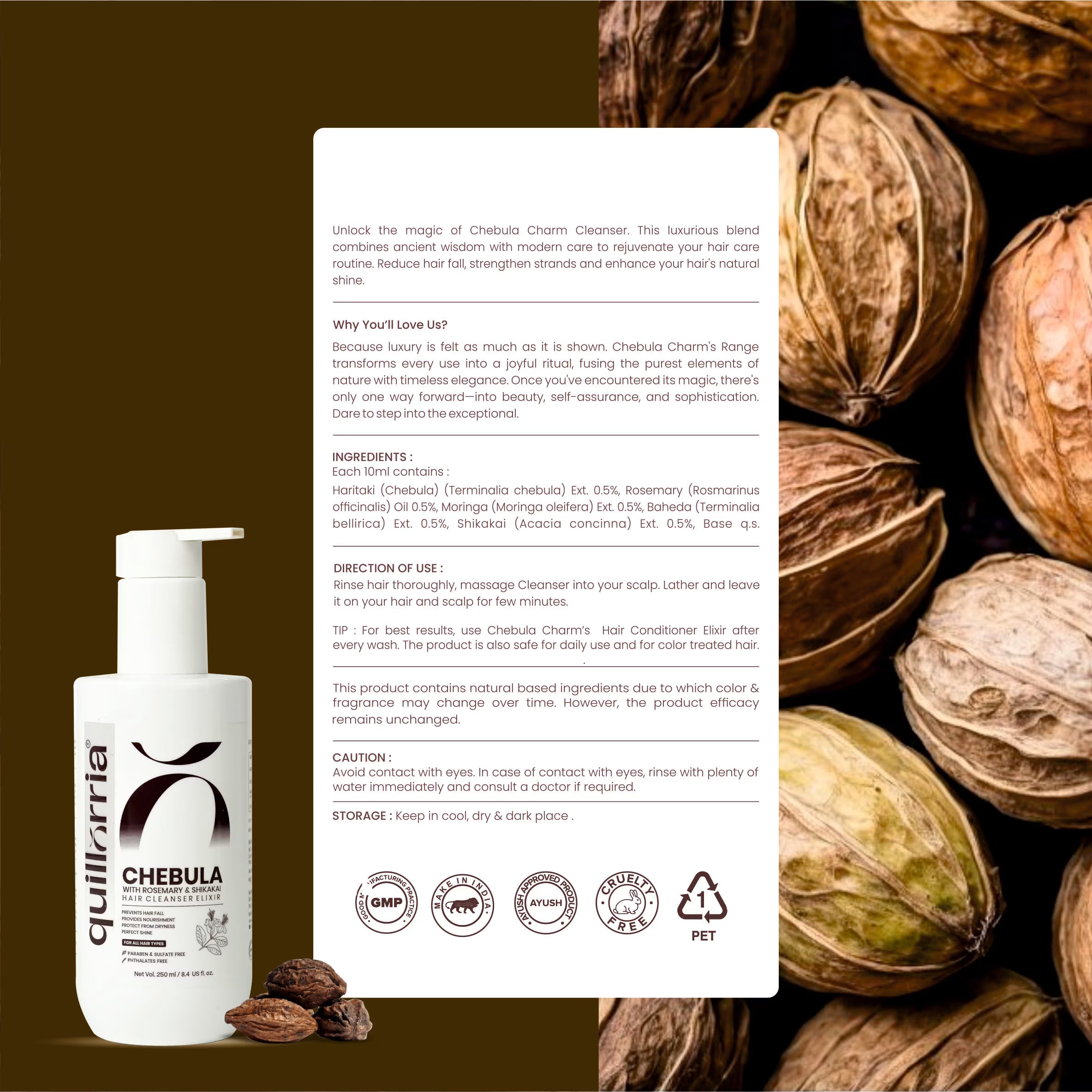 Chebula with Rosemary & Shikakai Hair Cleanser Elixir