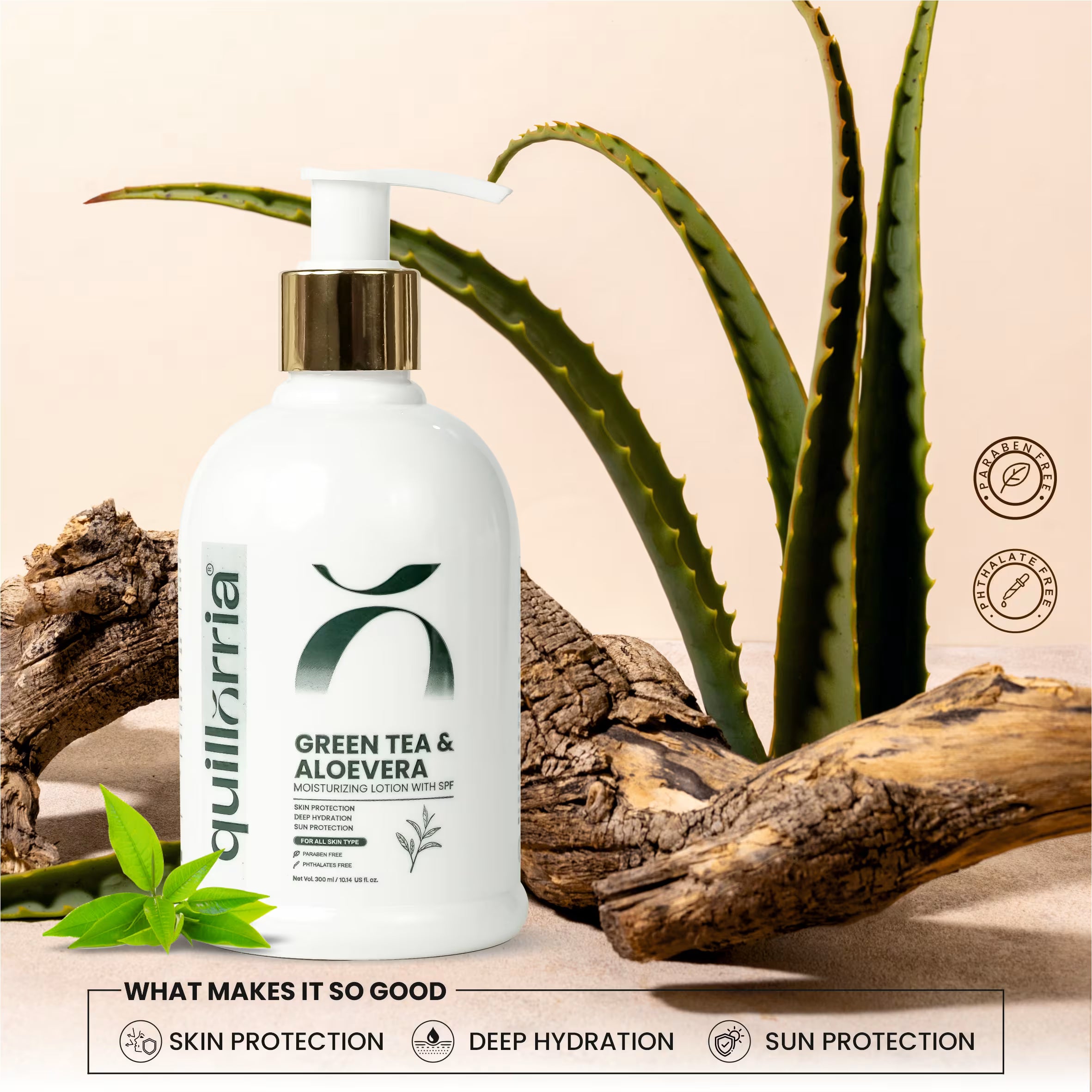 Green Tea & Aloe Vera Moisturizing Lotion with SPF