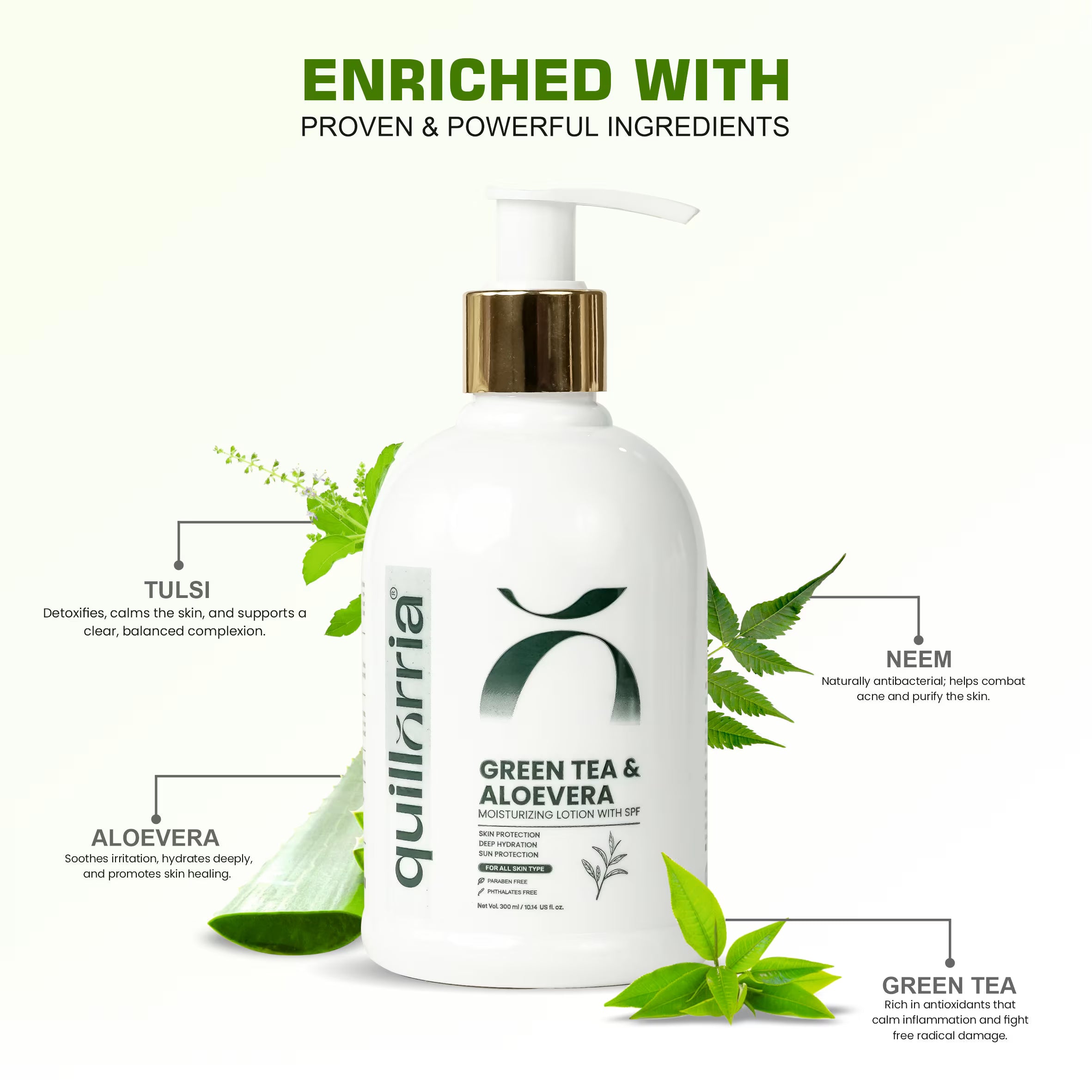 Green Tea & Aloe Vera Moisturizing Lotion with SPF