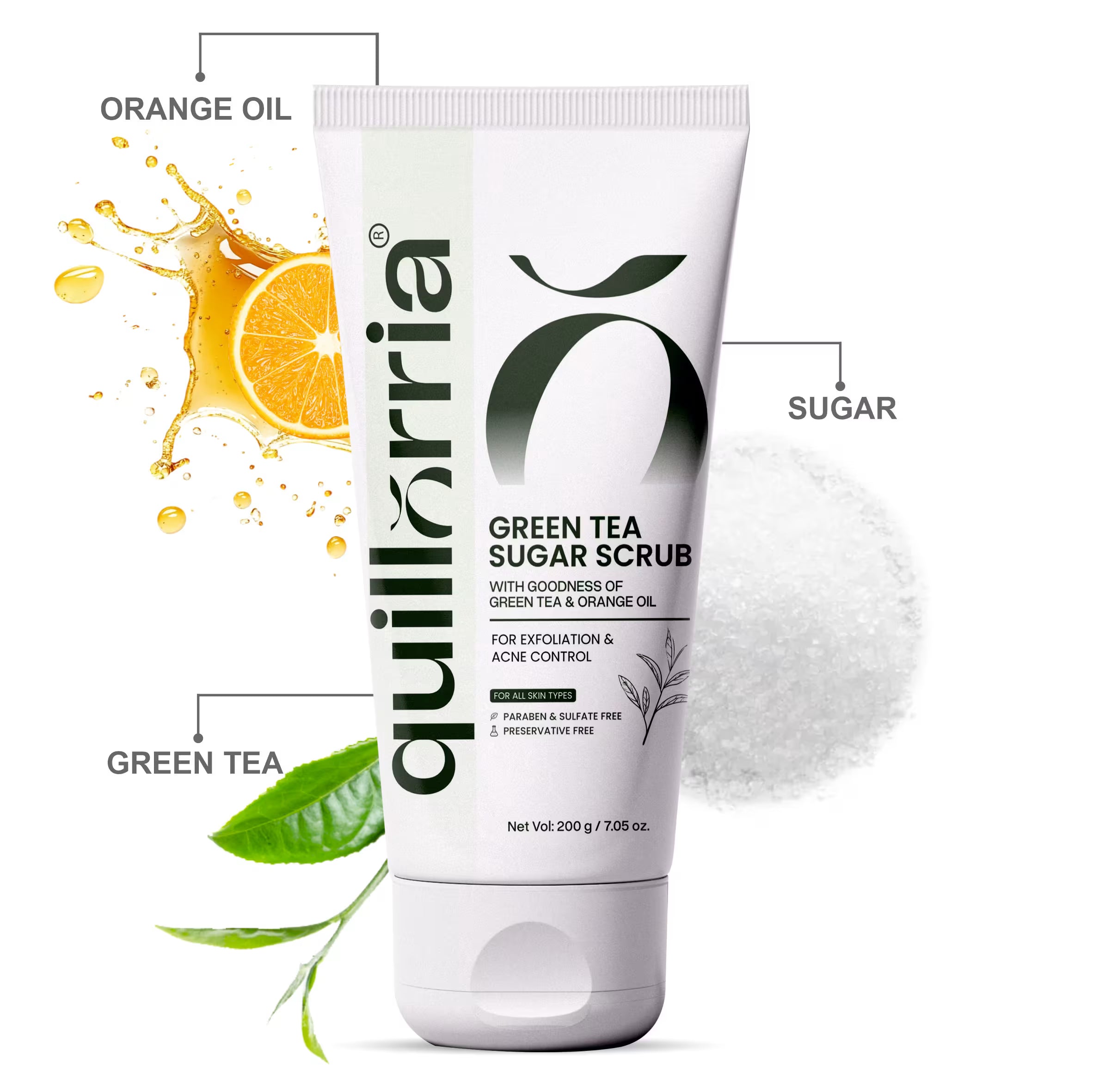 Green tea sugar scrub