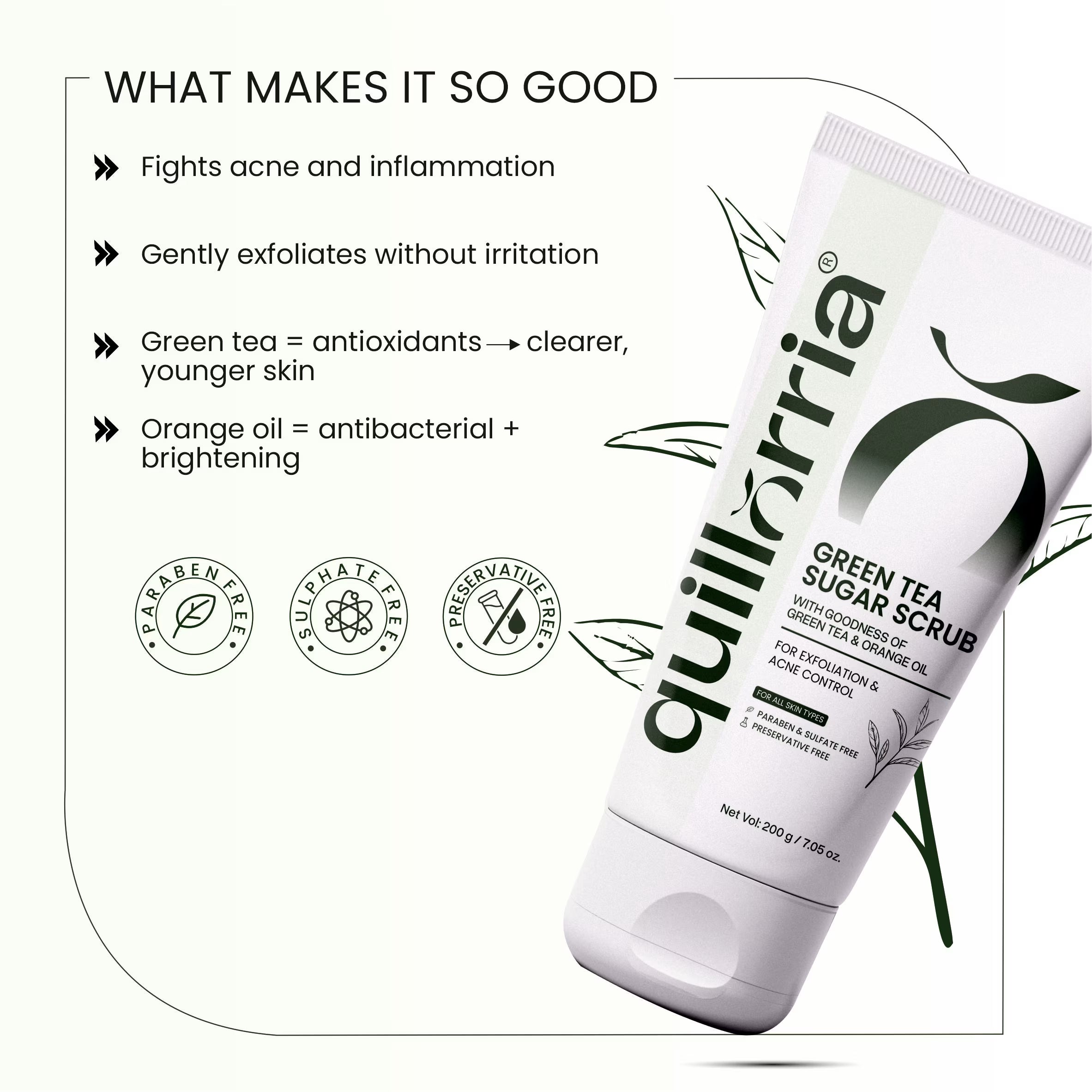 Green tea sugar scrub