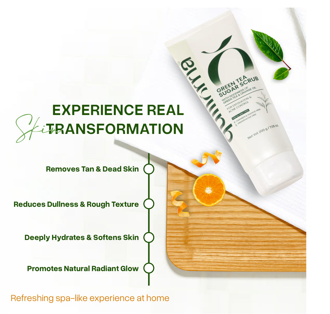 Green tea sugar scrub