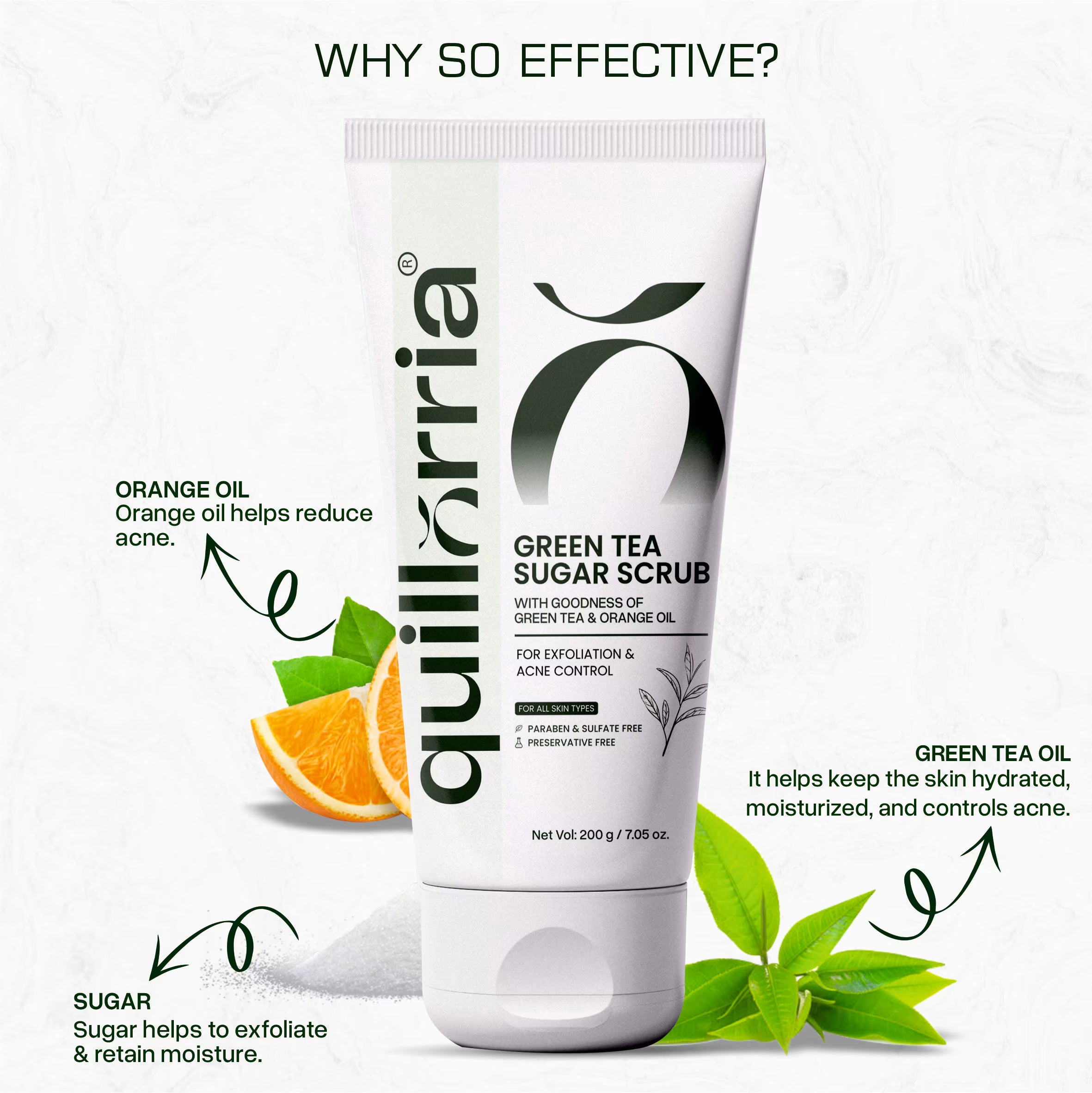 Green tea sugar scrub